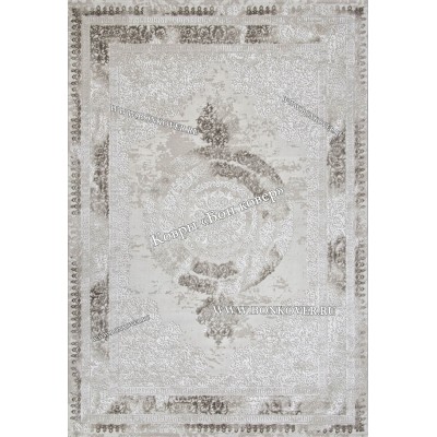 Классический ковер дизайн 104 Белый с бежевым